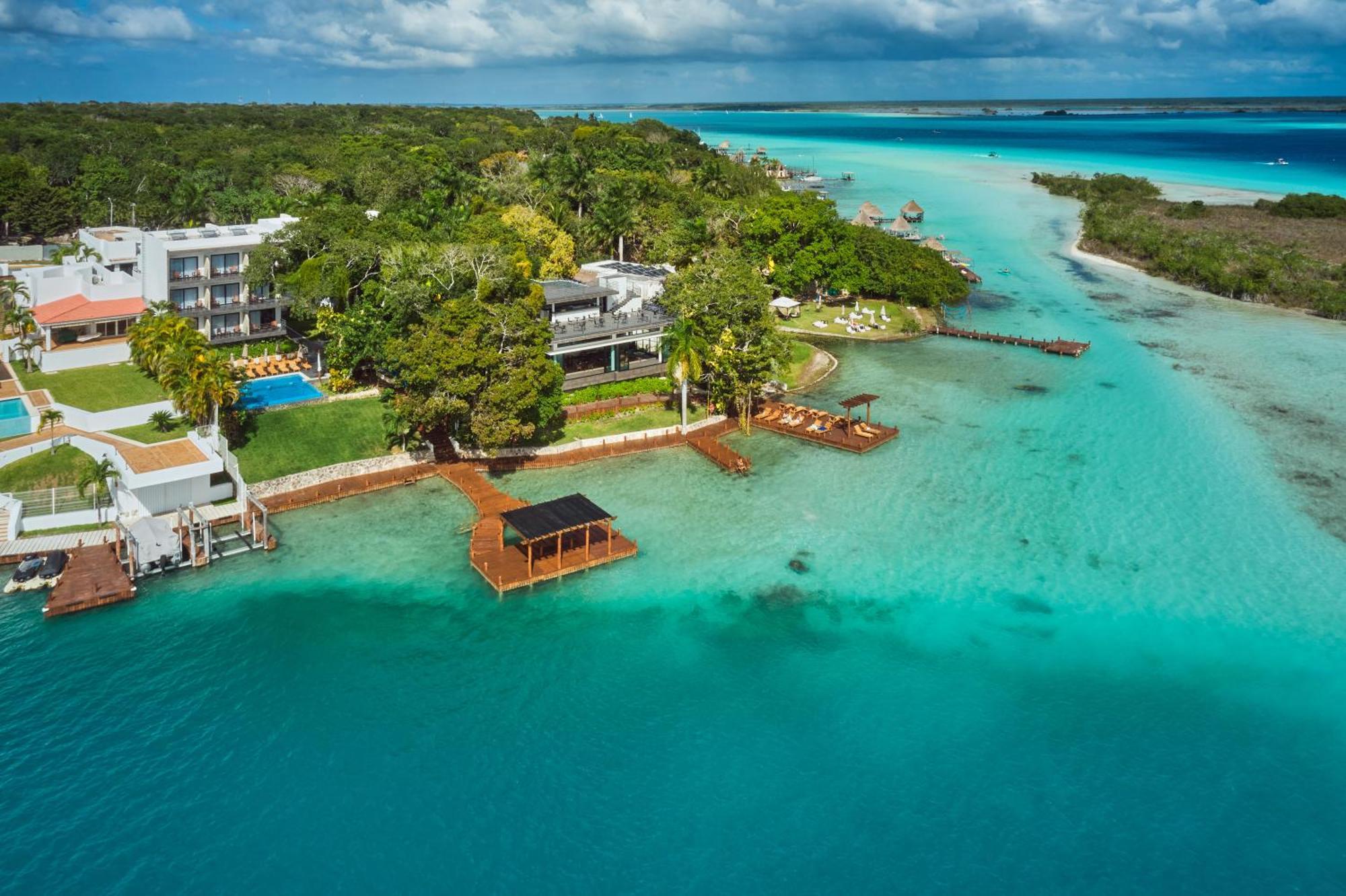 Cristalino Lagoon Front Hotel, Restaurant & Spa Bacalar Exterior photo