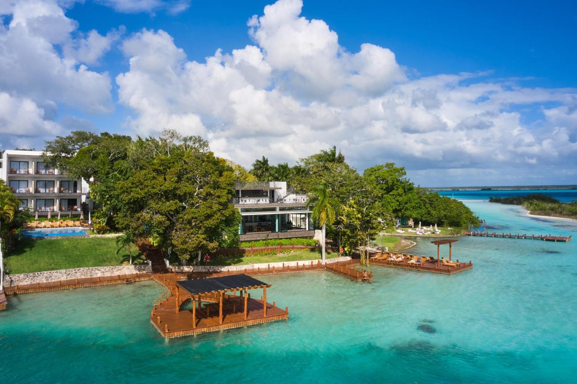 Cristalino Lagoon Front Hotel, Restaurant & Spa Bacalar Exterior photo
